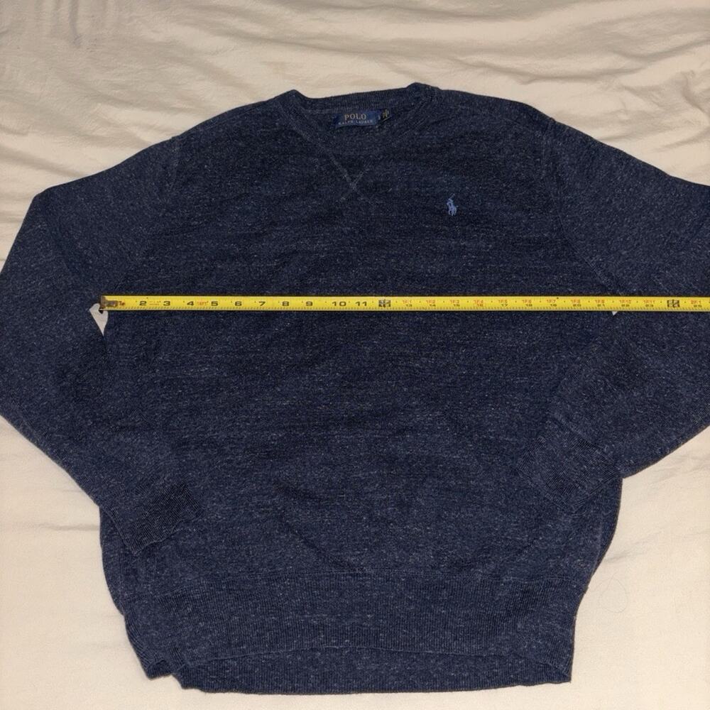 100% Cotton Navy Blue Ralph Lauren Mens Large Sweater Long Sleeve